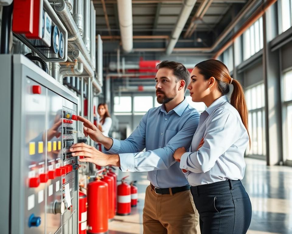 Wie arbeiten Techniker für Brandschutzsysteme?