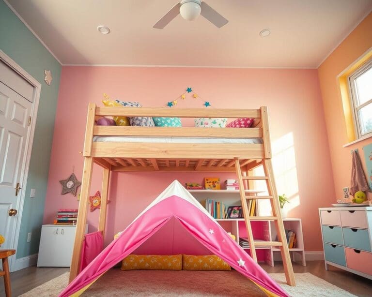 Wie gestaltet man ein Kinderzimmer mit Hochbett?