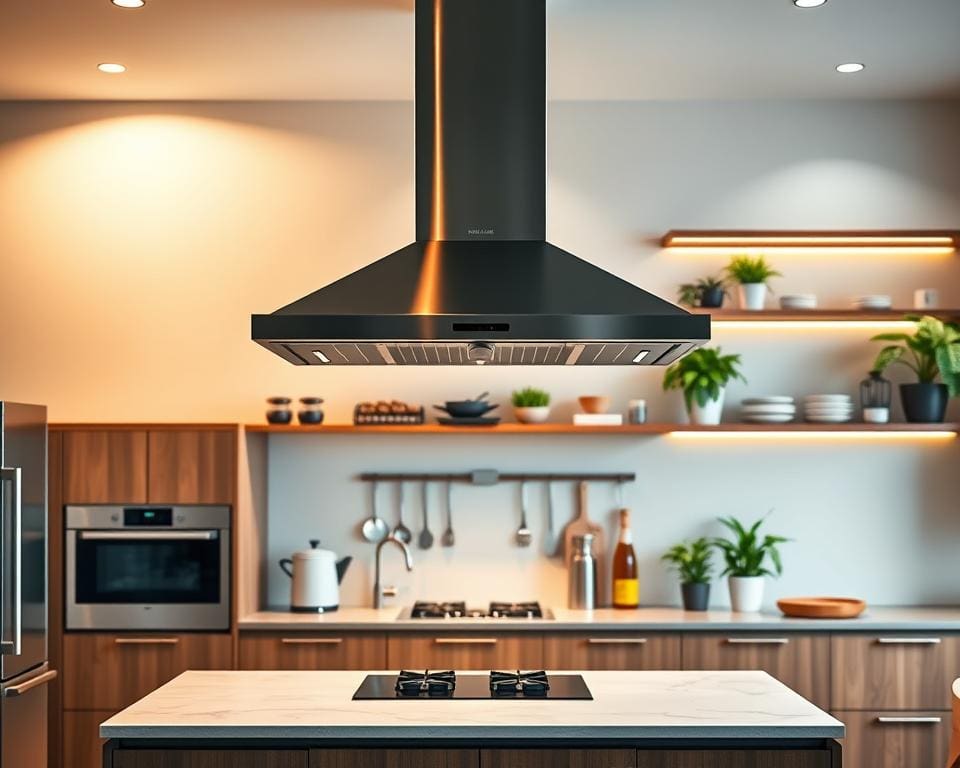 Wie richtet man eine Küche mit Dunstabzugshaube ein?