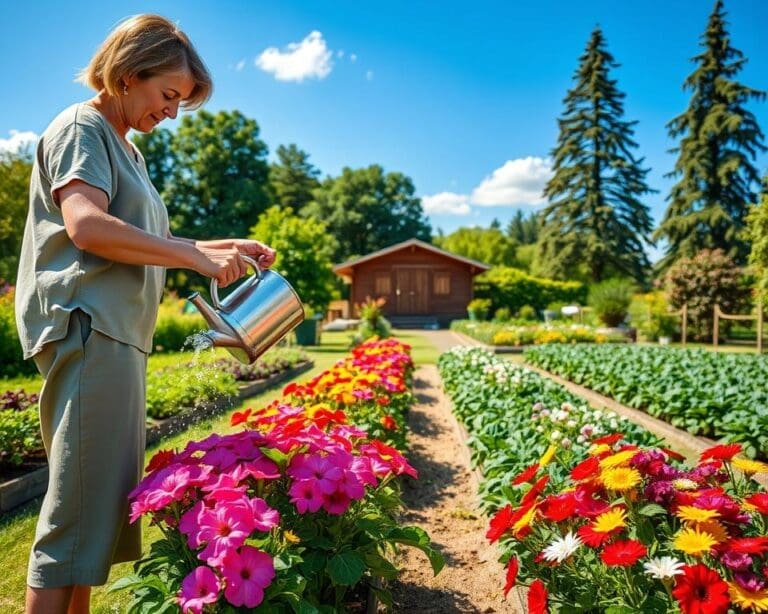 Garten bewässern Sommer