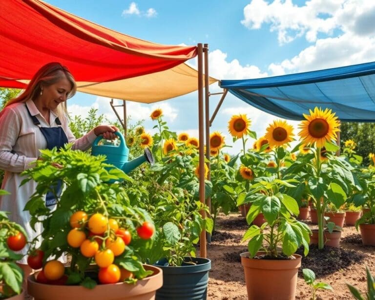 Pflanzen Hitze schützen