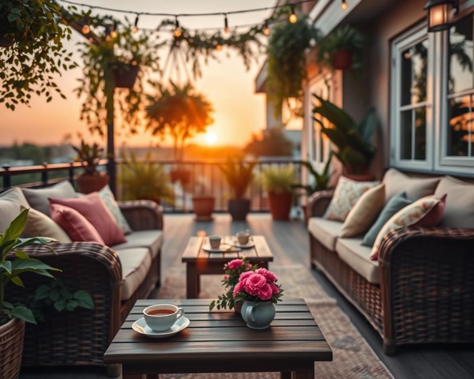 Terrasse gemütlich einrichten