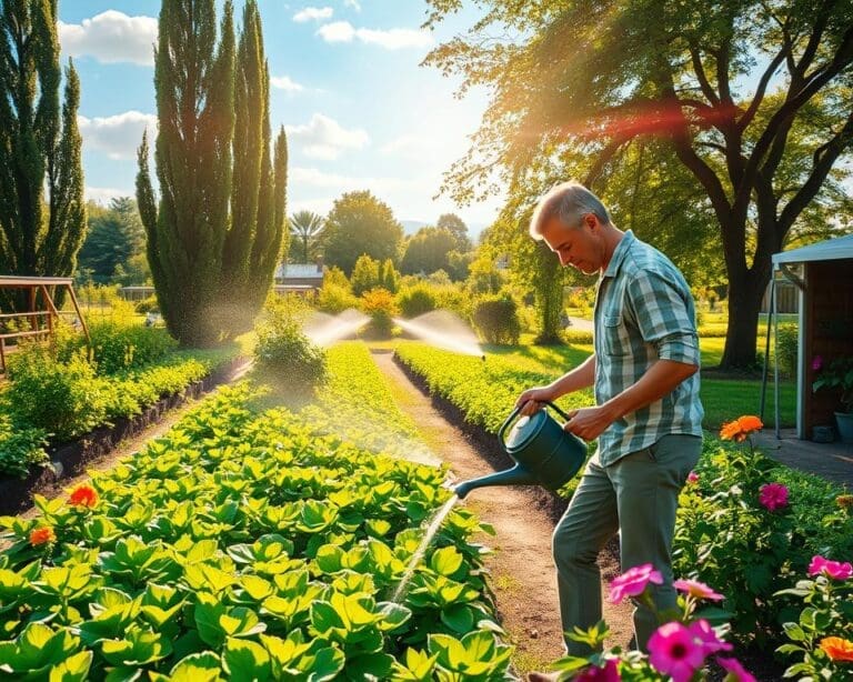 Bewässerung Garten Sommer