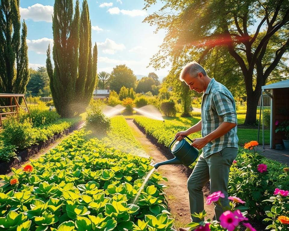 Bewässerung Garten Sommer