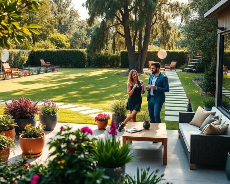Garten modern gemütlich gestalten