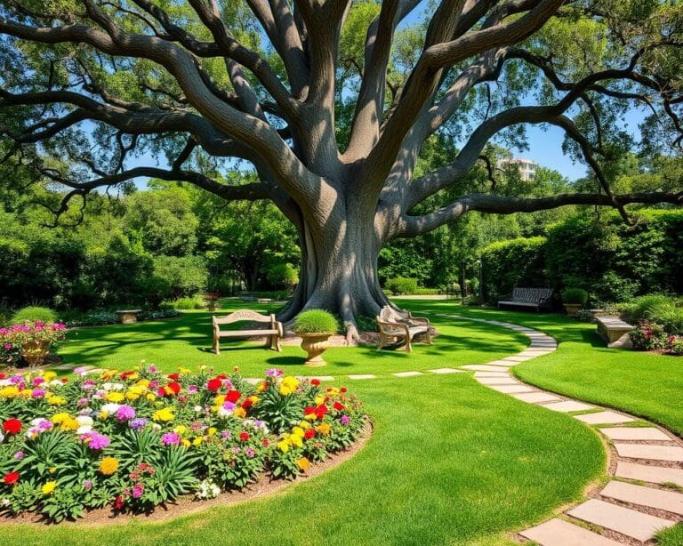 Gartengestaltung alter Baum