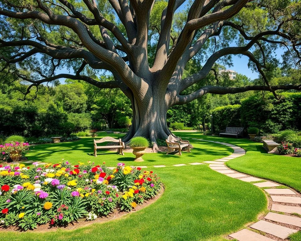 Gartengestaltung alter Baum